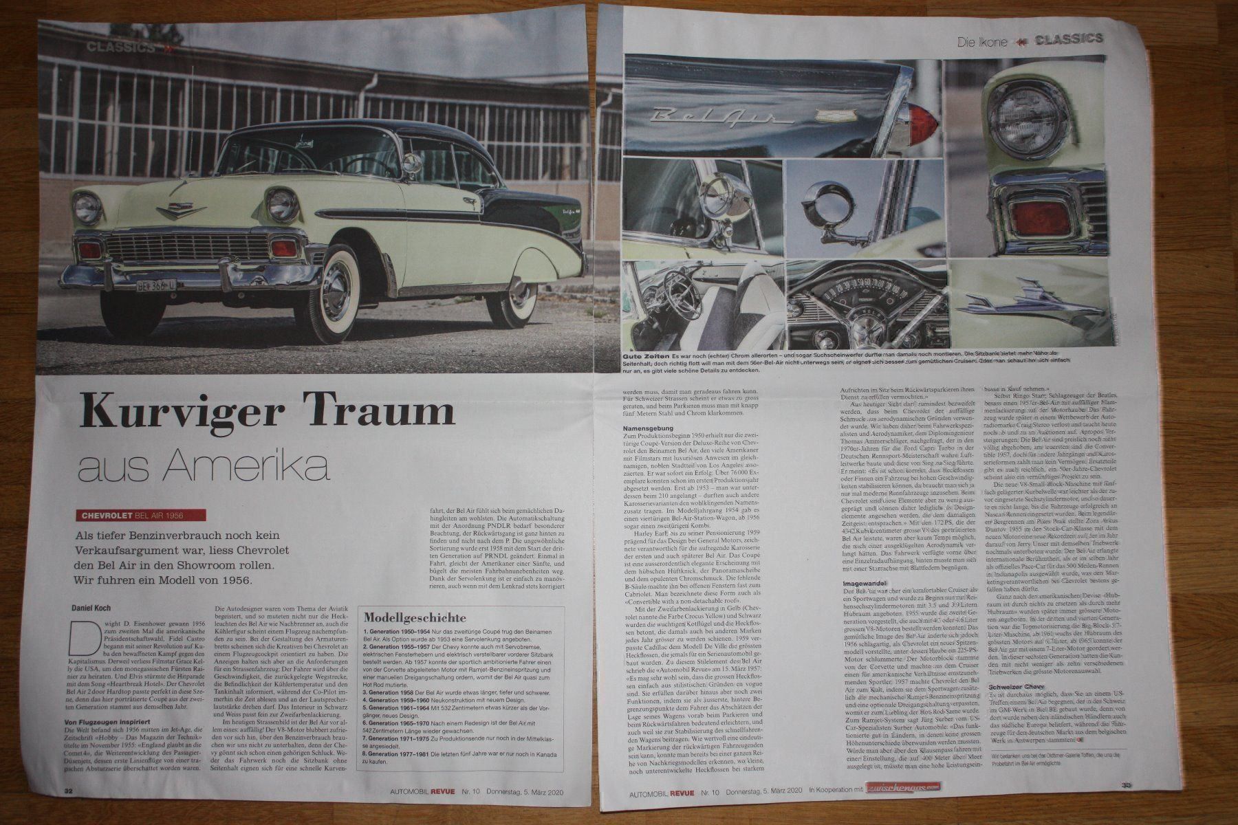 Documenti: Bericht Chevrolet Bel Air 1956 – Usato da Bern venduto da micky031