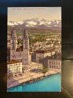Schweiz 1919 AK Zürich Limmat Grossmünster Glärnisch