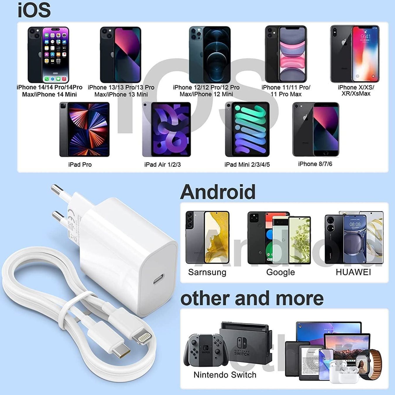 Caricabatterie: 2Paare iPhone Ladegerät&iPhone Ladekabel – Nuovo (secondo la descrizione) da Thun venduto da 365buy 2