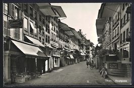 Thun, Hauptgasse mit vielen Geschäften