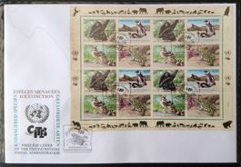 UNO Wien 4.4.02 FDC Gefährdete Tierarten