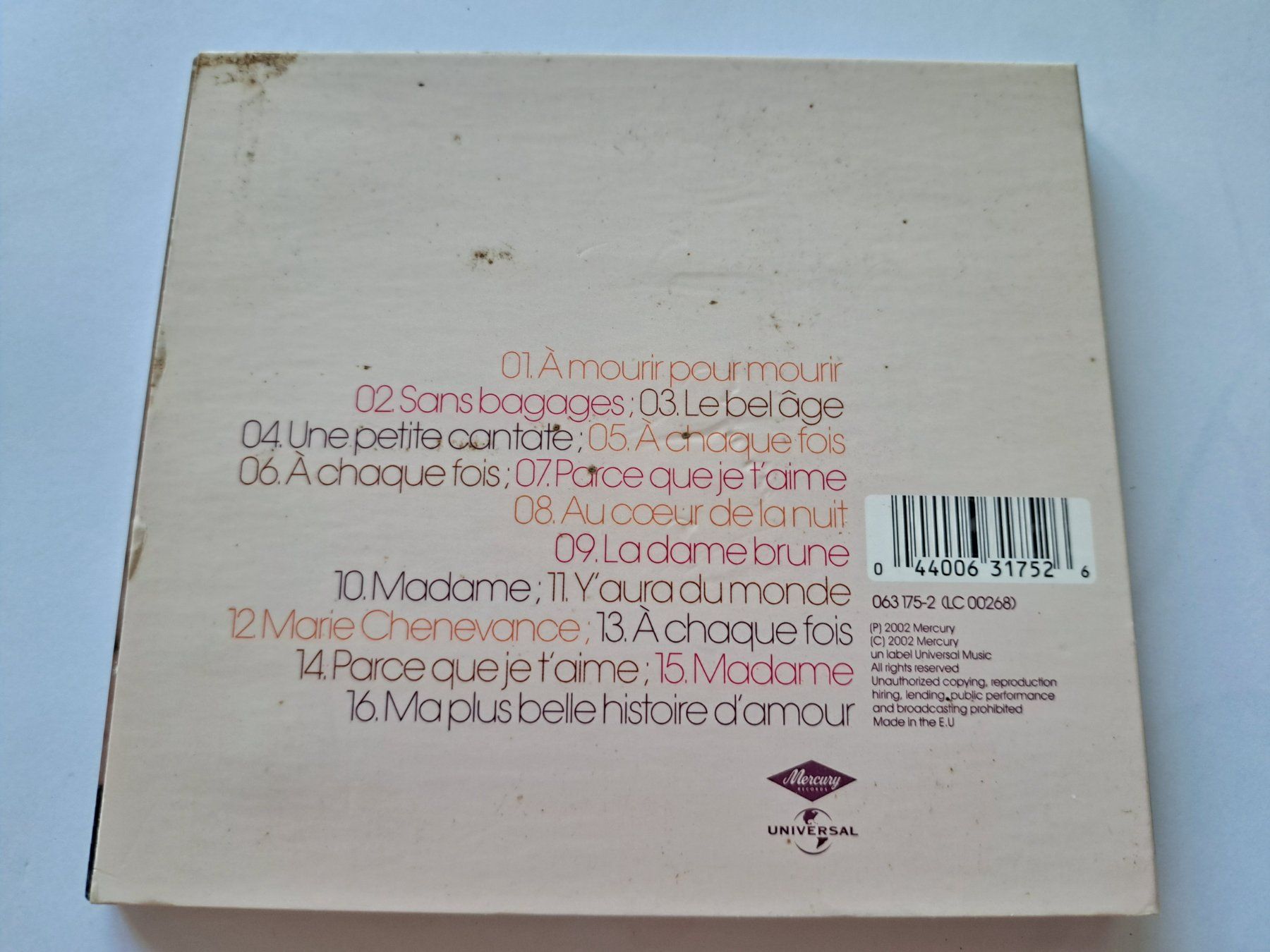 CD: Cd Barbara - 1964 - 1967 Versions inédites  – Usato da Pully venduto da bro_n52j 2