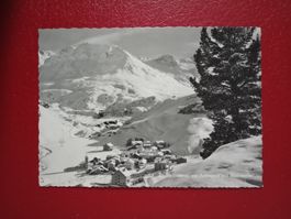 Bivio Graubünden am Julierpass s/w Karte Winter
