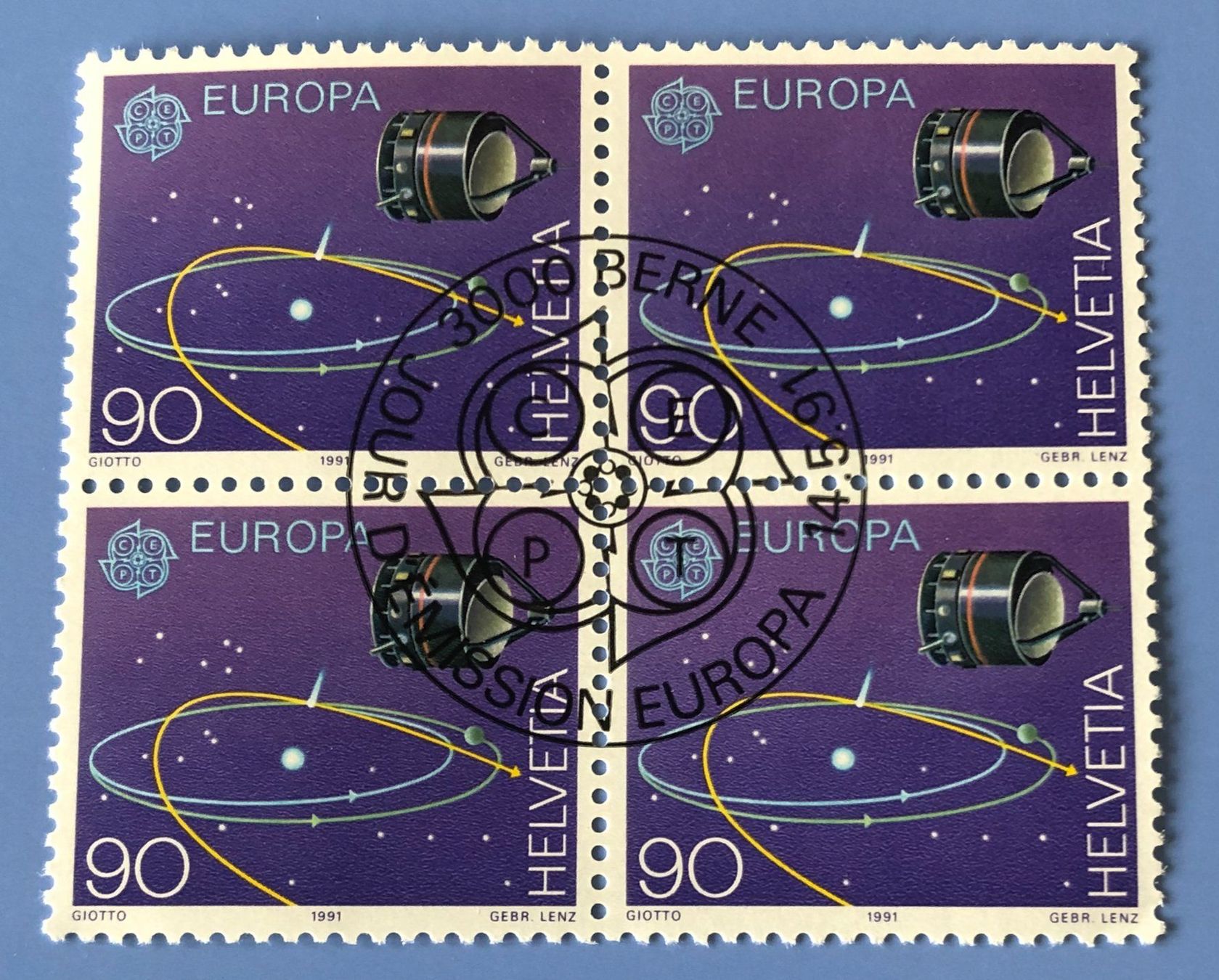 Tutti i francobolli: 4 er Block Nr.813 mit Vollstempel Bern – Usato da Aarau venduto da Billa007