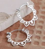 Ohrringe - Ethno Stil - orientalisch - silber - Modeschmuck