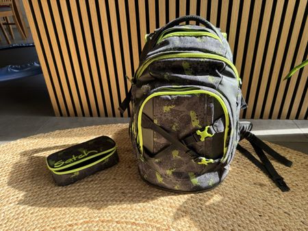 Schulrucksack Satch mit Etui schwarz, grau grün