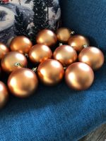 17 stk Weihnachtskugeln 7cm Kupfer/braun aus Kunststoff