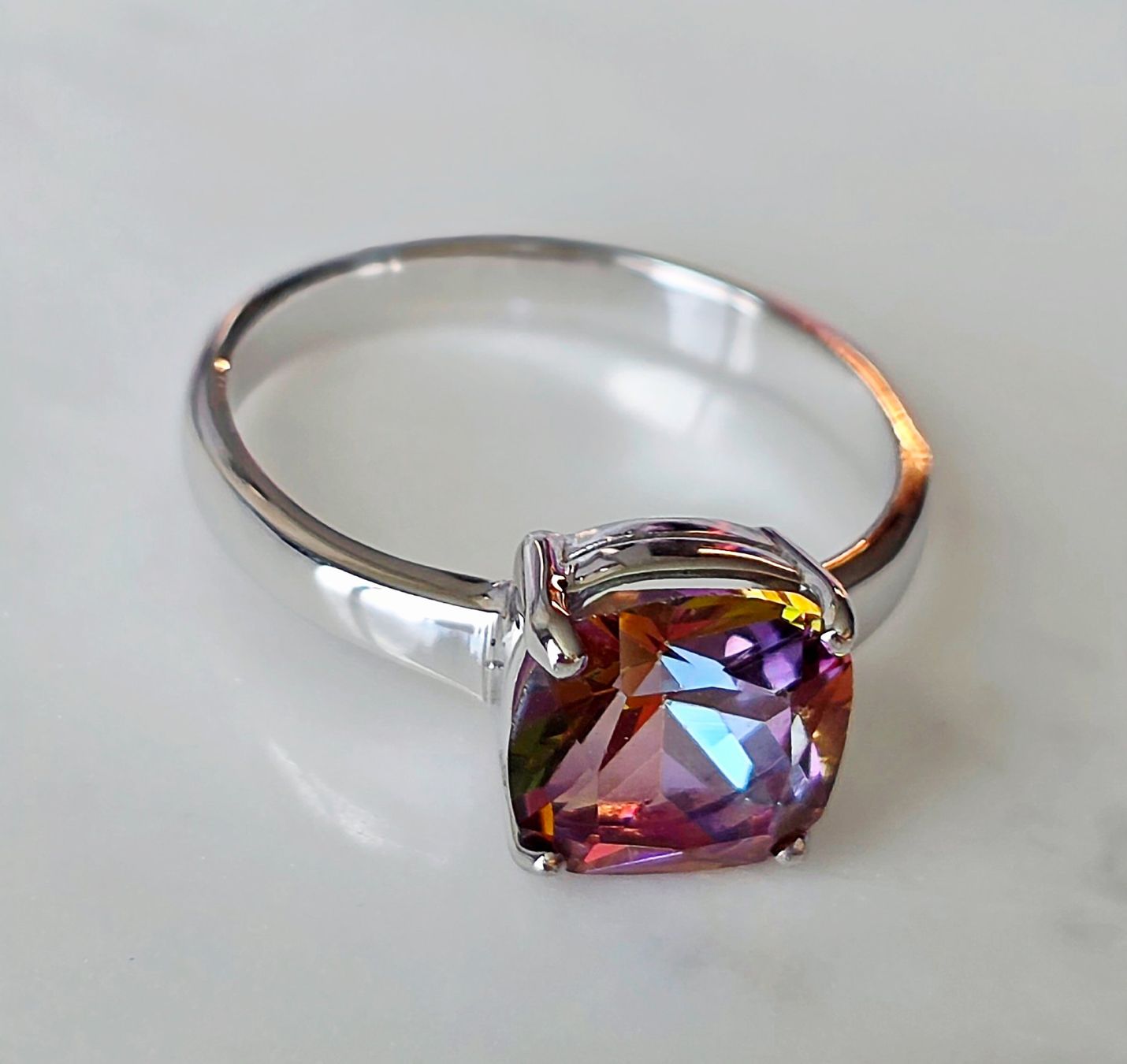 Anelli: Mystic Topas Solitaire Fingerring – Nuovo (secondo la descrizione) da Zürich venduto da Benedikt21 3