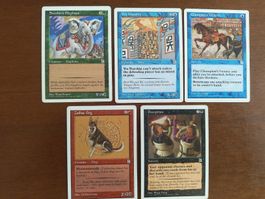 5 cartes Magic The Gathering édition Portal Three Kingdoms