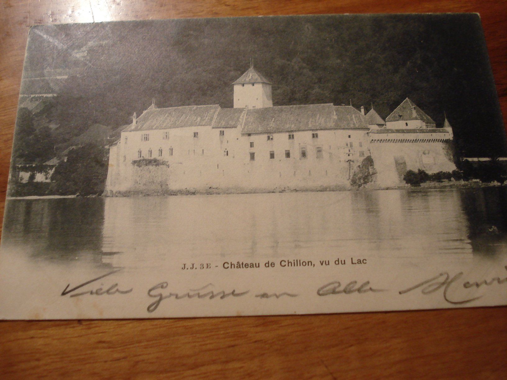 Cartoline postali: Chateau de Chillon, vu du Lac, 1902, o Territet – Usato da Niederwil AG venduto da morostahu