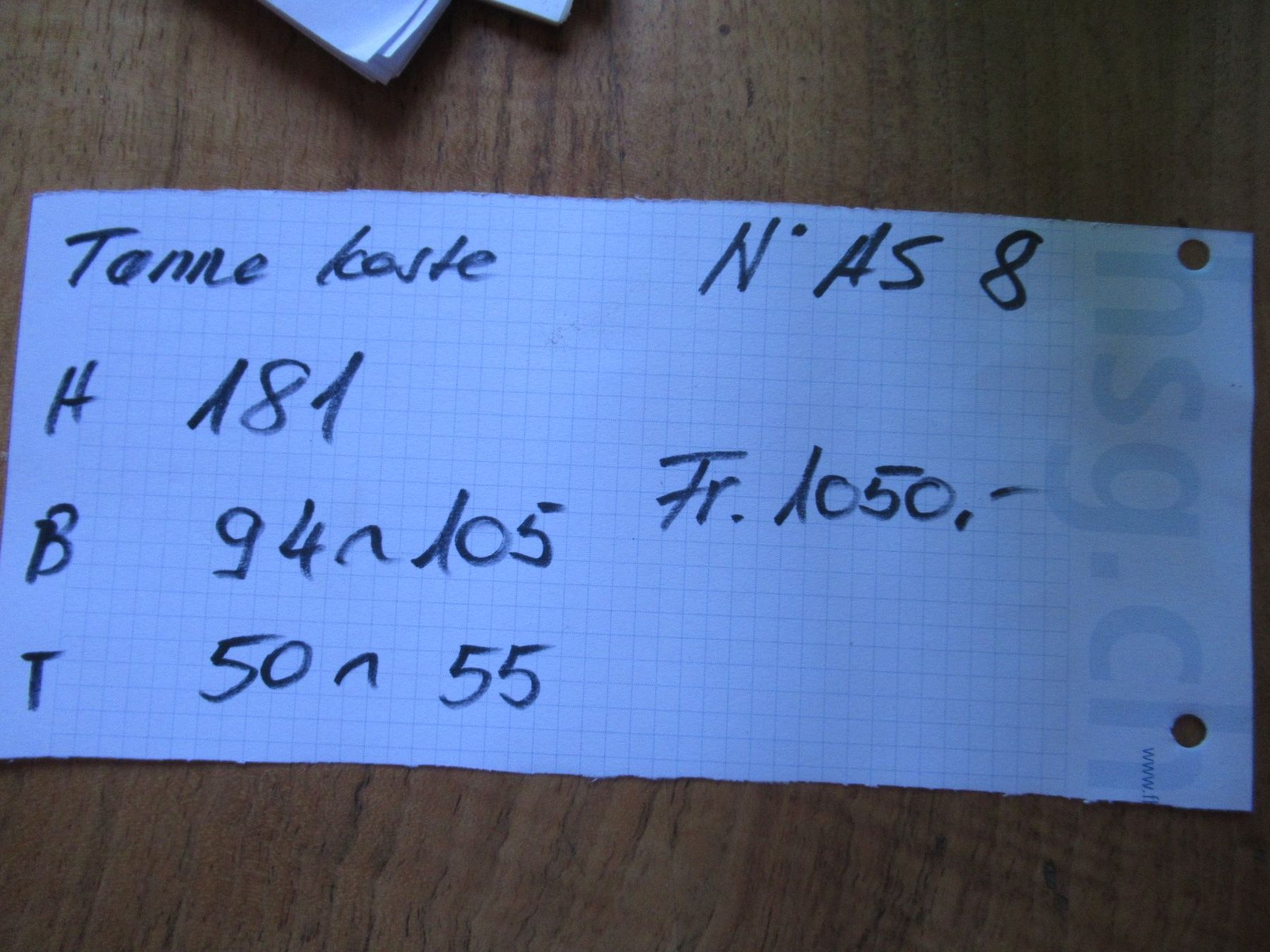 Armadi: Eintüriger Schrank (Tanne/181) – Usato da Berg SG venduto da Pizza58 7