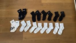 Nike Sport Funktionssocken Weiss/Schwarz Gr. 39-42 - 9 Paare