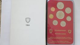 Münzsatz Schweizer Münzen 1984, Polierte Platte