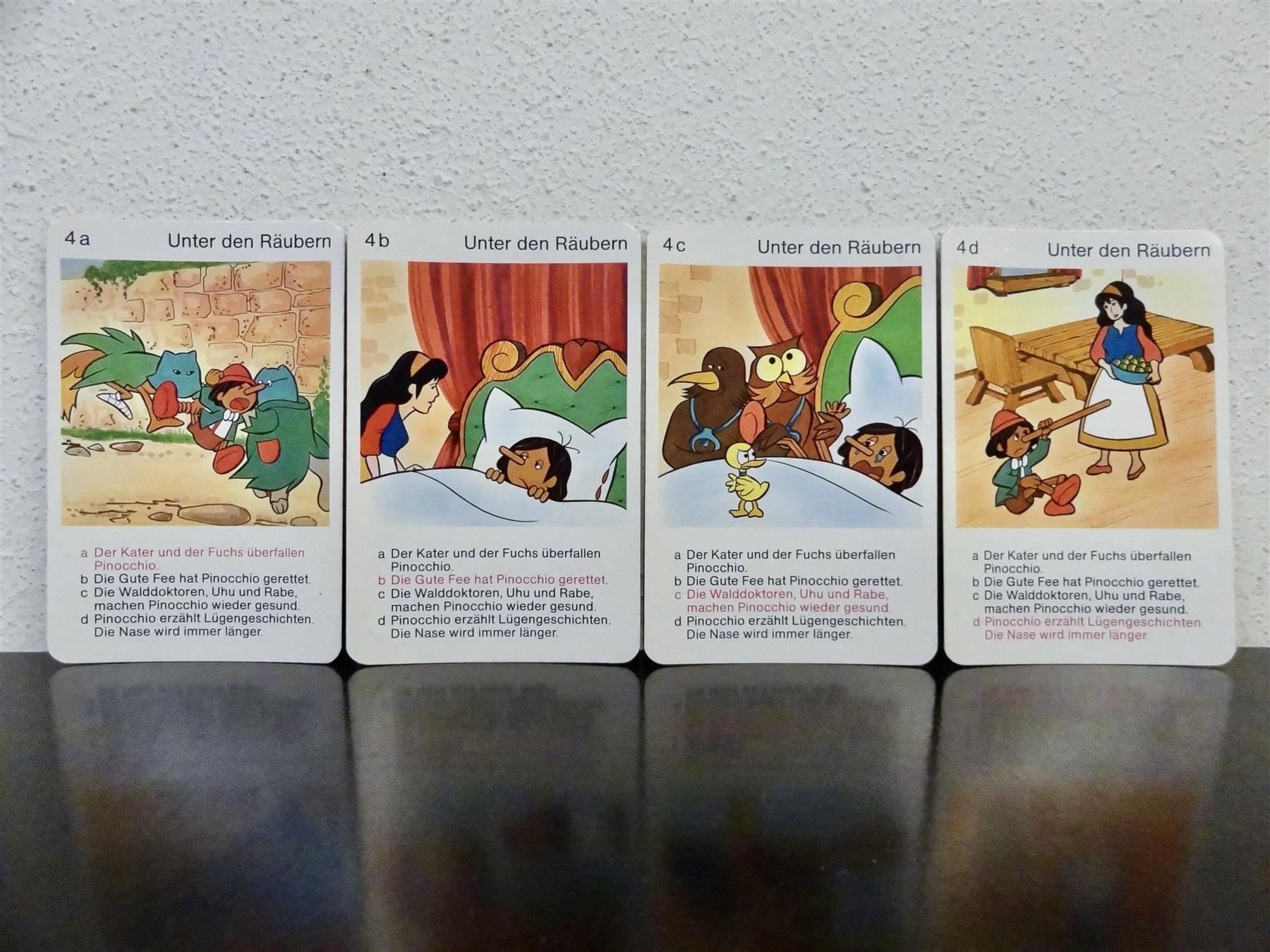 Spiele: schönes altes Quartett PINOCCHIO 1977 – Gebraucht aus Kerzers von wisaundso 6