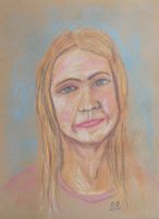 Pastell Zeichnung: Gabi