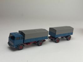 RI- Wiking Mercedes 1620 Pritschen Lastzug azurblau
