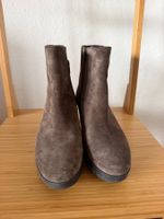 Stiefeletten Leder Taupe Damen Grösse 39 guter Zustand