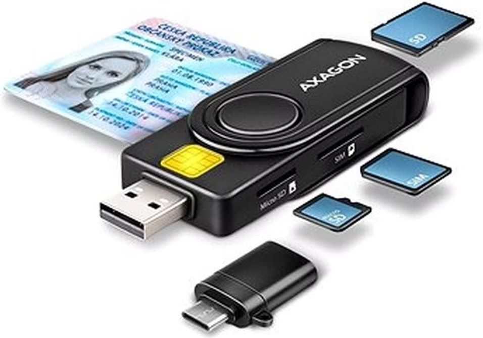 Componenti elettronici: Axagon CRE-SMPC Lecteur de cartes à puce USB-C PocketReader – Nuovo (secondo la descrizione) da La Tour-de-Treme venduto da Noura-Noam 1
