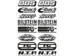 Aufkleber Set BBS, Eibach, KN, Bilstein (Art. 5286) NEU