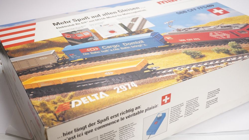 2ø Märklin 2974 Startset SBB Re 4/4 mit drei Güterwagen (Gebraucht) in ...