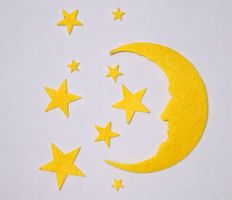 Filz Mond und Sterne Diy Die Cuts Felt Moon and Stars