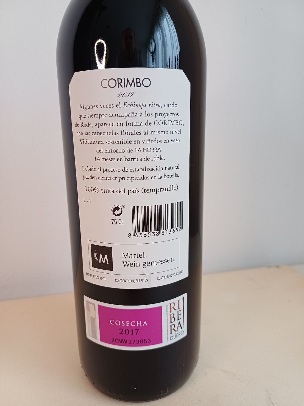 Wein: Spanischer Rotwein Corimbo 2017 Ribera del Duero – Neu (gemäss Beschreibung) aus Zürich von Secondito 1