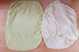 Frottee Matratzenbezug gelb und grün 60x120cm - 70x140cm