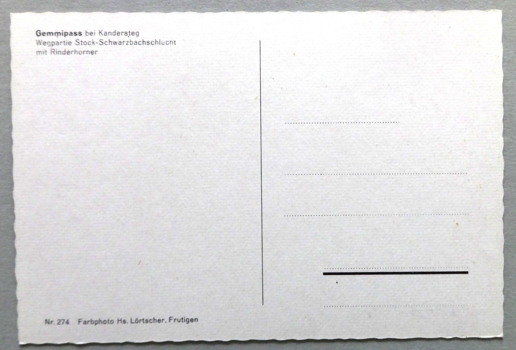 Cartoline postali: Gemmipass bei Kandersteg – Usato da Fétigny venduto da Billy2miny 1