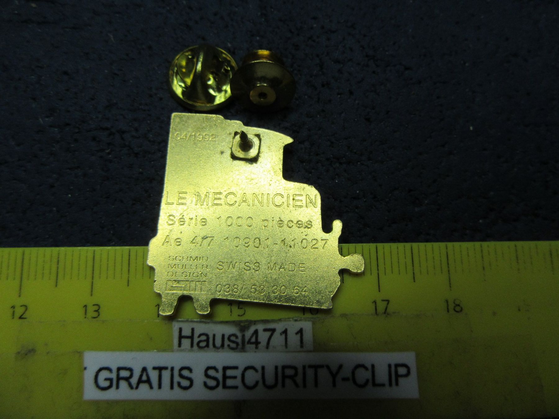 SBB/CFF/FFS Placchette & Badge: SCHMID-MÜLLER SMD PIN Ae4/7 MECANICIEN – Usato da Ettingen venduto da Hausi4711 1
