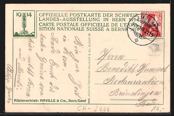 Cartoline postali: Bern, Schweizerische Landesausstellung 1 – Usato da Berlin venduto da bartko-reher 1