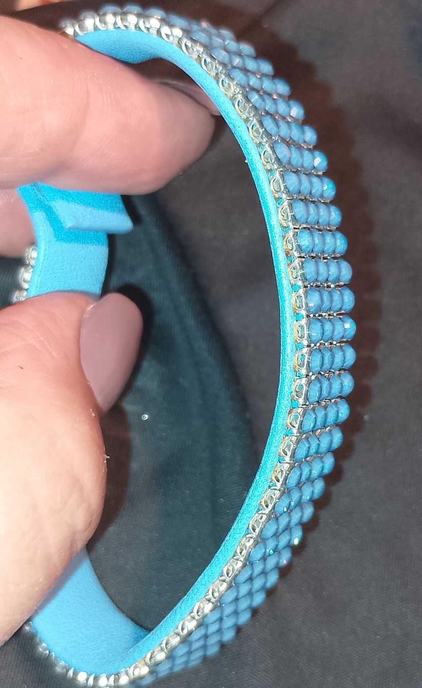 Swarovski Bracelets: Swarovski Armband hellblau Leder  – Neuf (Voir description) à Therwil par col_m6rx 5