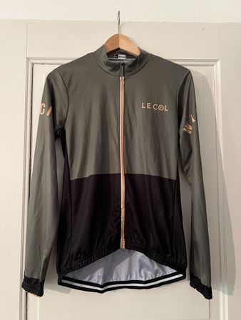 Le Col Radtrikot langarm, grün schwarz, Grösse L, neuwertig