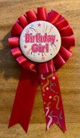 Button Birthday Girl  - Anstecker Geburtstag, NEU