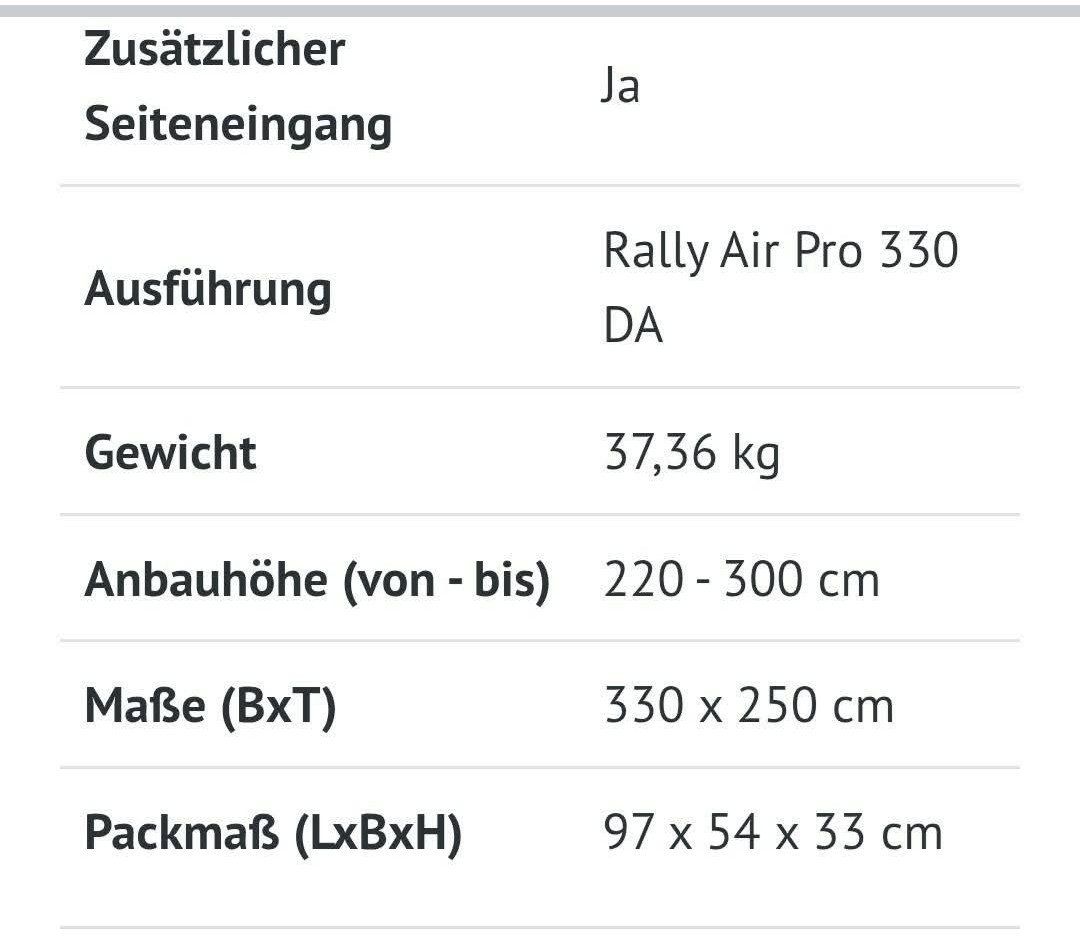 Dometic Tende : Luftzelt Domestic Rally Air 330 DA – Usato da Zürich venduto da Ikaroche 2