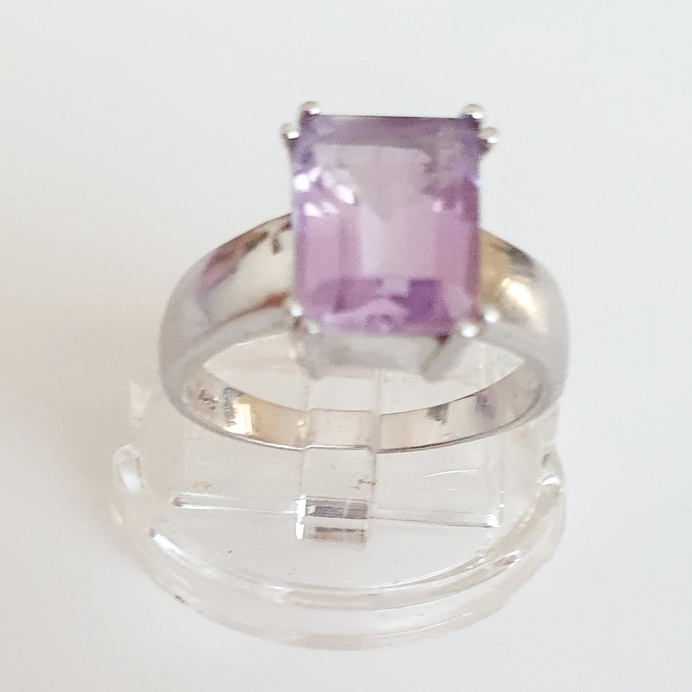 Anelli: Silberring 925  mit einem hellvioletten Stein gr. 18 mm – Usato da Kreuzlingen venduto da Wunderkiste123 7