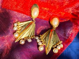 Vintage Ohrringe Sixties Klipse Modeschmuck. Clips 60s