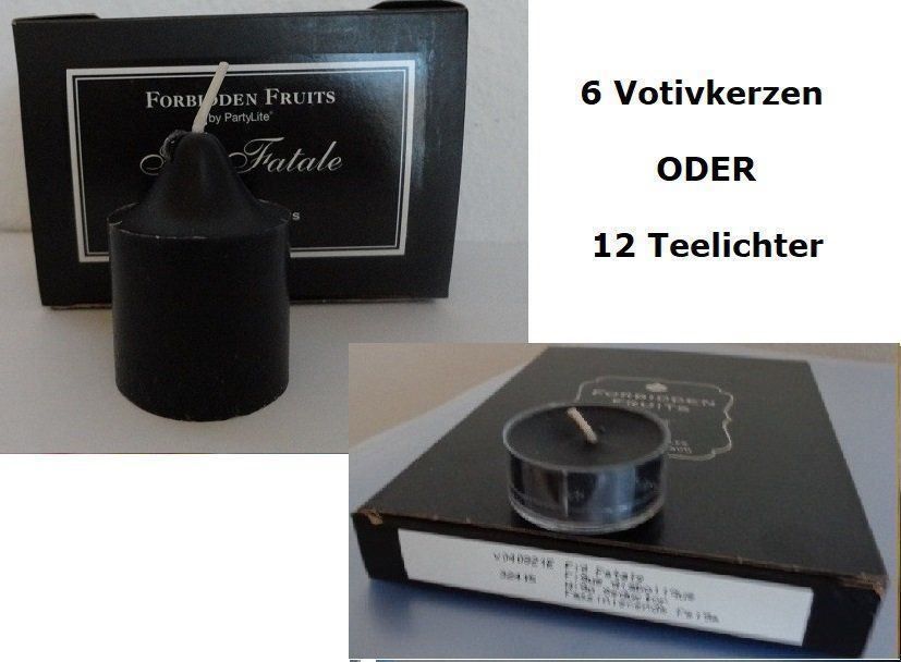 PartyLite Maxi-Teelichter 'Verbotene Früchte Faszinierende Feige' - Duftkerzen Set
