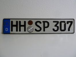 Nummernschild / Kfz-Kennzeichen Deutschland HH SP 307 mit EU