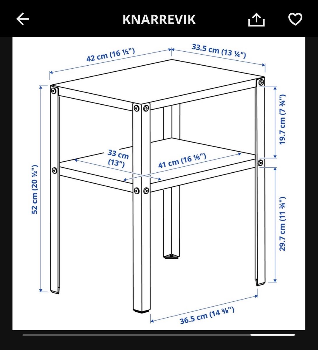 Ikea Tische: KNARREVIK Beistelltisch von Ikea – Neu (gemäss Beschreibung) aus Aarau von faXse 6