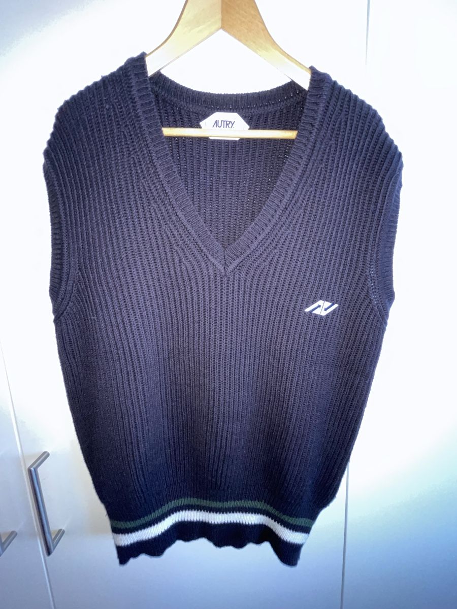 Gilets & Westen: Autry Strick Weste Gr. L Dunkelblau - Ref 004/626 – Neu (gemäss Beschreibung) aus Wädenswil von VintageSalesCH
