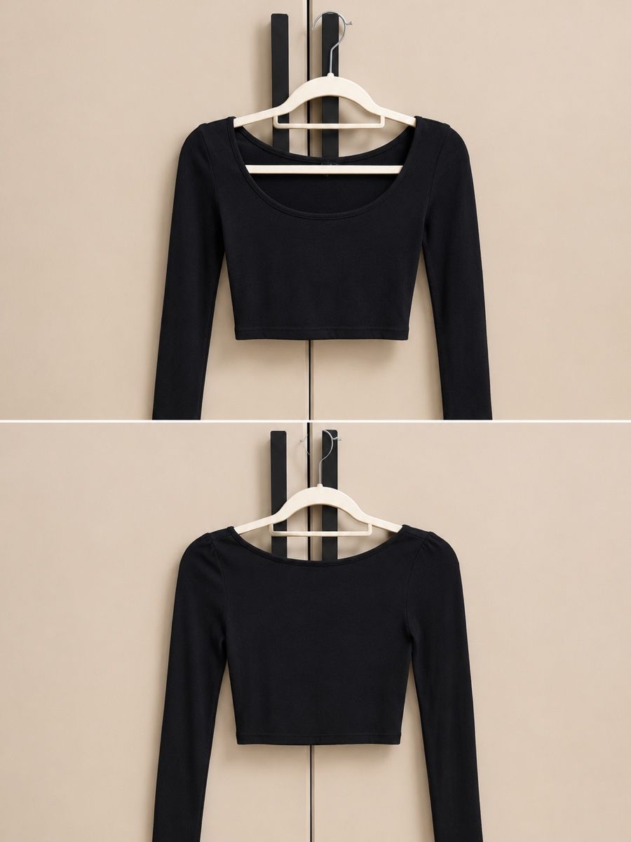 Top: Langarmshirt Damen Schwarz Grösse S  – Usato da Horgen venduto da Niko_V