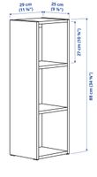 IKEA Regal weiss 29x25x88 cm mit drei Fächern gebraucht