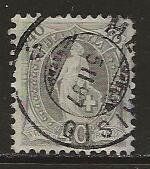 1897  40 Rp. Stehende Helvetia, 69C, gestempelt Mendrisio