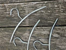 Metall: Hochglanz-Kleiderbügel 3-er Set