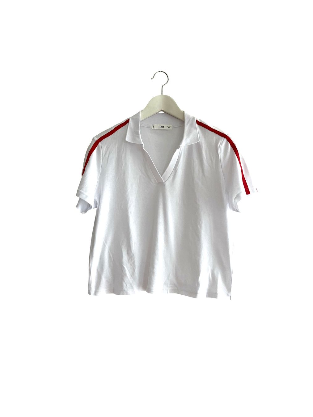 Mango Magliette Polo: MANGO Baumwoll-Poloshirt mit Kontraststreifen – Nuovo (secondo la descrizione) da Jona venduto da vanessasupermarket20 1