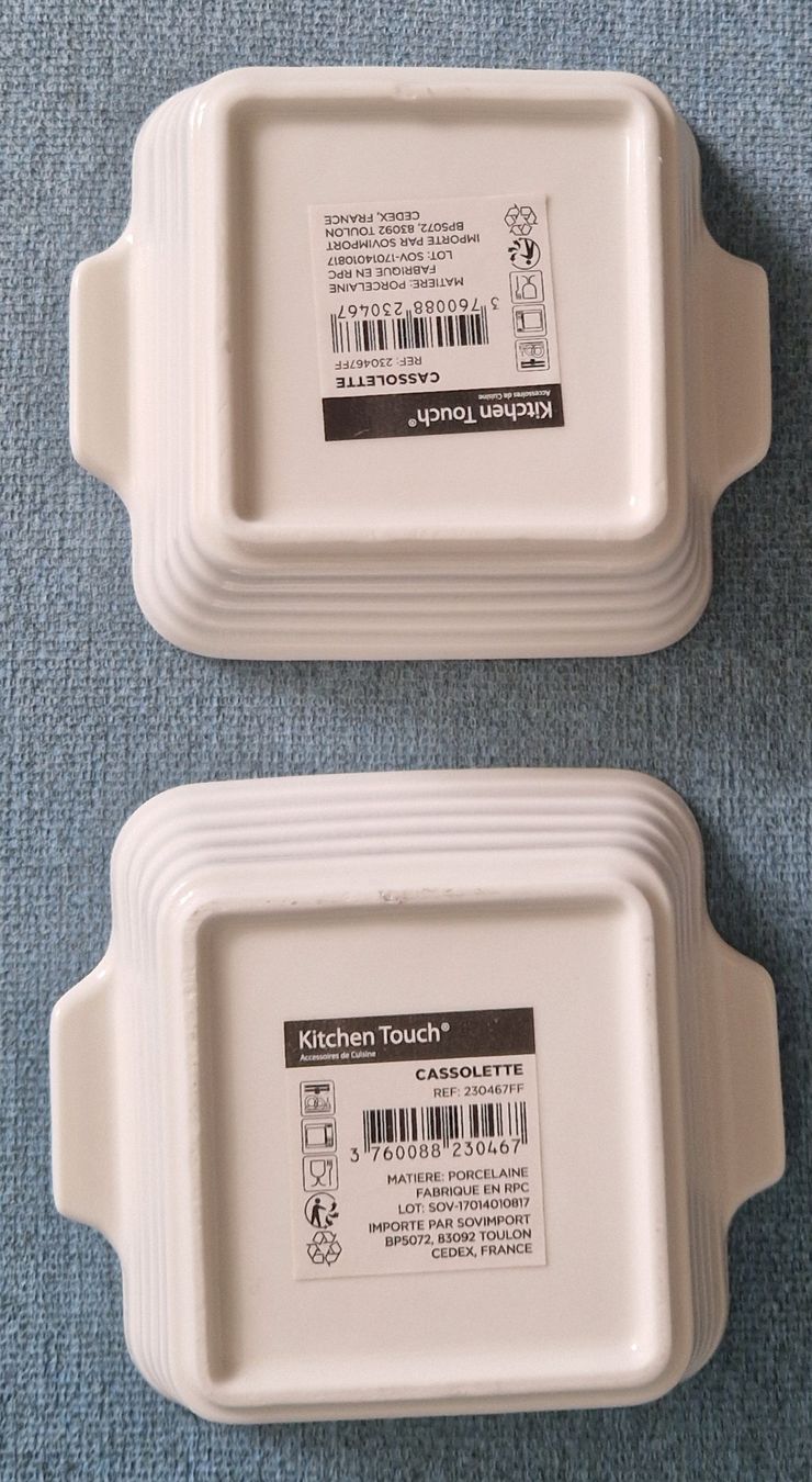 Pentole: 2 mini cassolettes (Neuve) – Nuovo e nell'imballaggio originale da Couvet venduto da Pioune 1