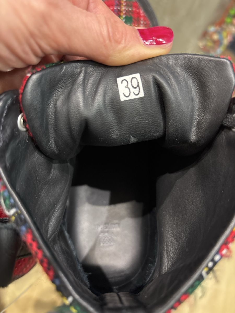 Navyboot Scarpe da donna: Navyboot Sneaker Grösse 39, Rot/Schwarz Kariert – Nuovo (secondo la descrizione) da Burgdorf venduto da VouSchoen 4