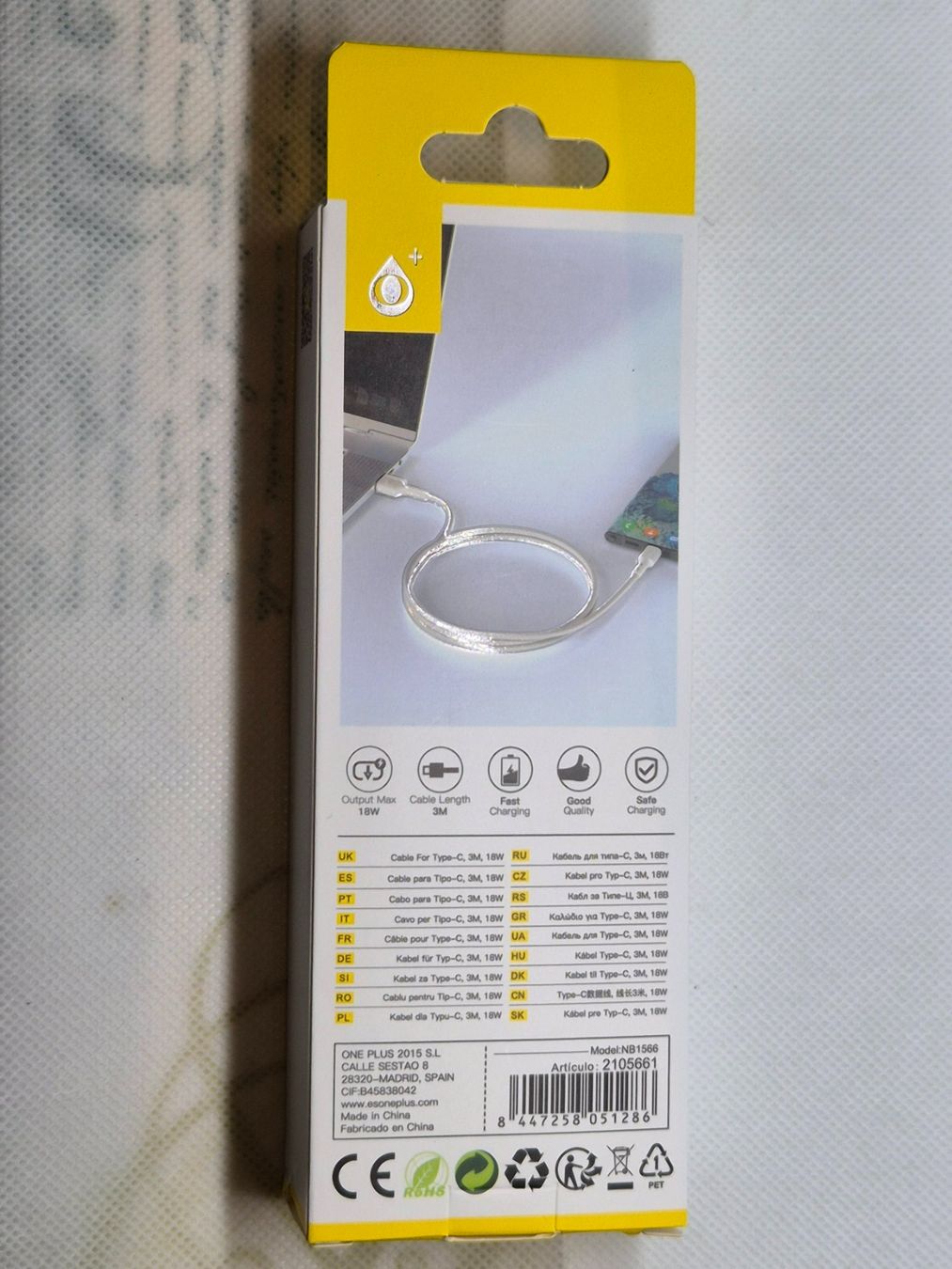 Cavi: 3M NB1566 18W 3,6A Max USB-C Datenkabel Neu – Nuovo e nell'imballaggio originale da Losone venduto da bal_gfp6 3