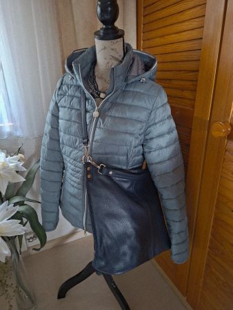 Handtasche Leder blau