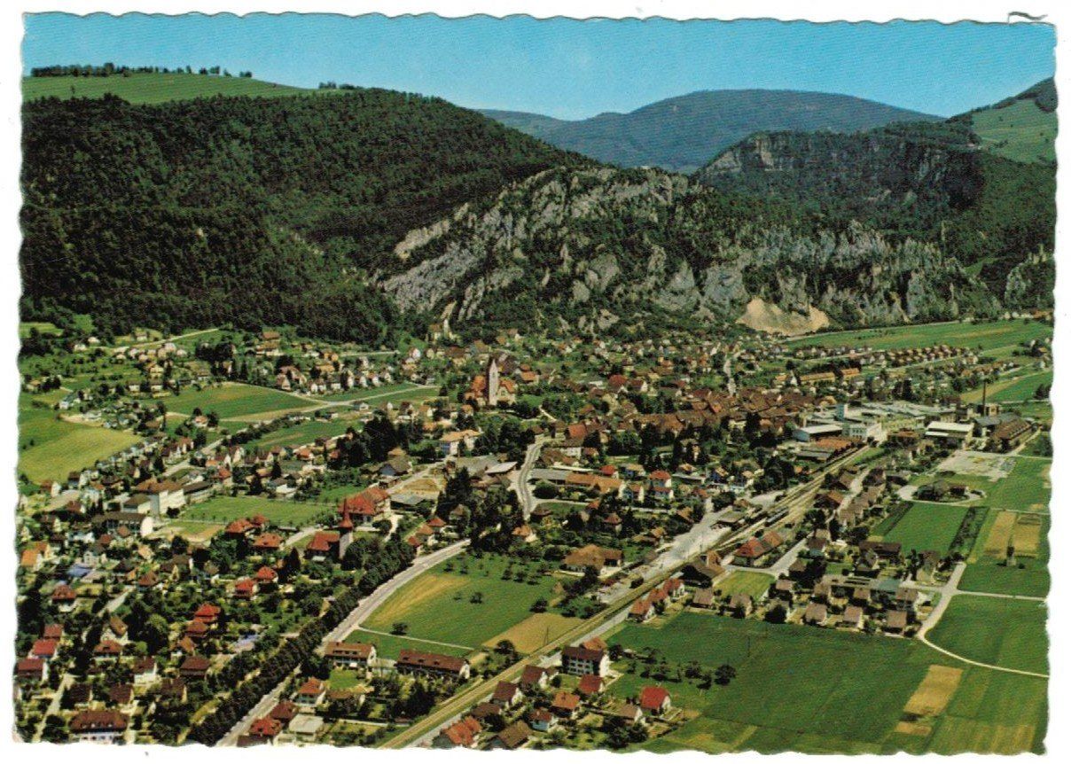 Ansichtskarten: AK Balsthal Flugaufnahme – Gebraucht aus Zürich von tol_b7c7